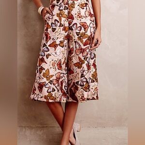 elevenses Mariposa wide leg silk culottes 8